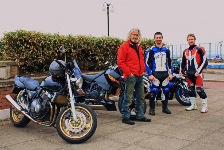 Impromtu Irish road racing instructors - Peter, Sparky, and Josh